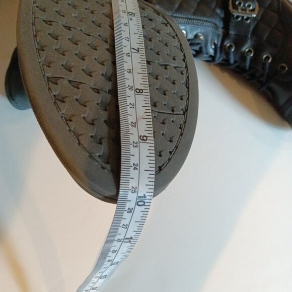 Rockport Black Suede Leather Booties and Guess Black Quilted Moto Boots Size 8.5 - Picture 13 of 13